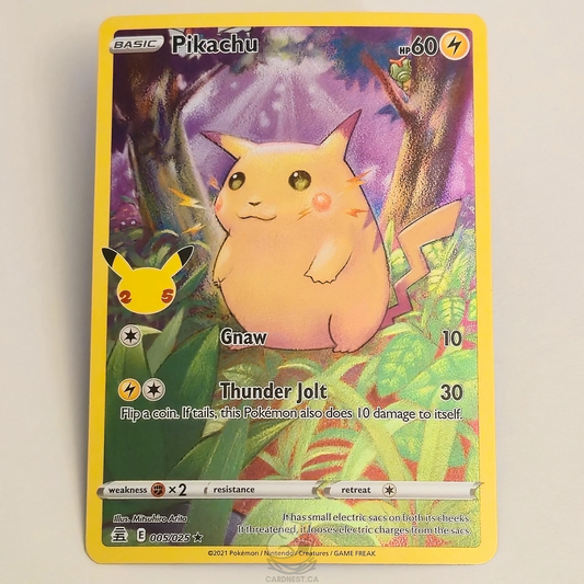 Pikachu 005/025 25th Anniversary Edition Holo Full Art – Celebrations – Near Mint – English