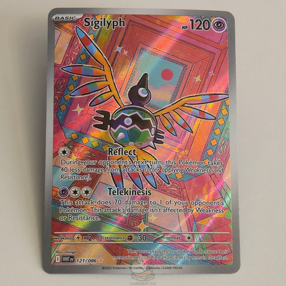 Sigilyph 121/086 Full Art Illustration Rare – White Flare – Near Mint – English