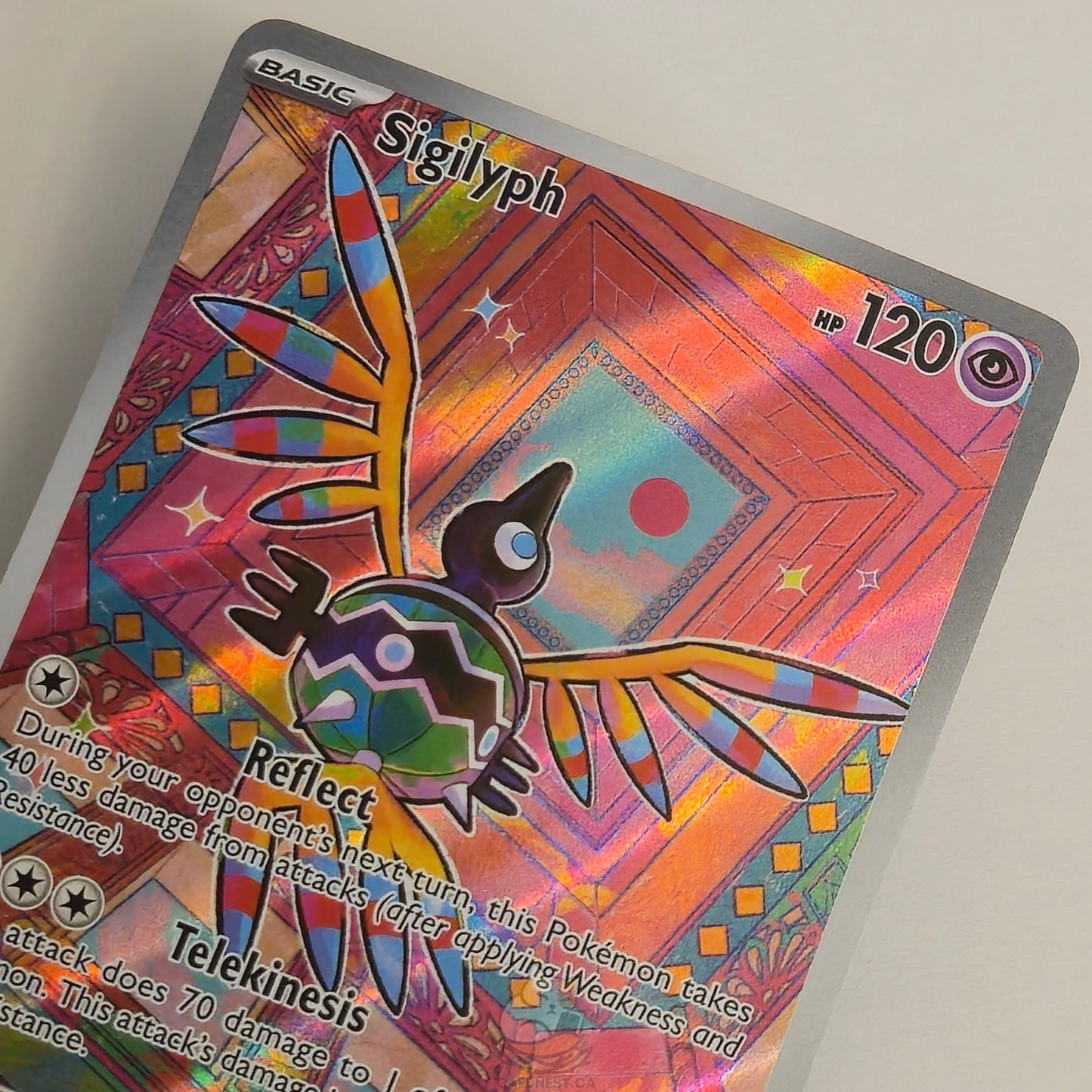Sigilyph 121/086 Full Art Illustration Rare – White Flare – Near Mint – English
