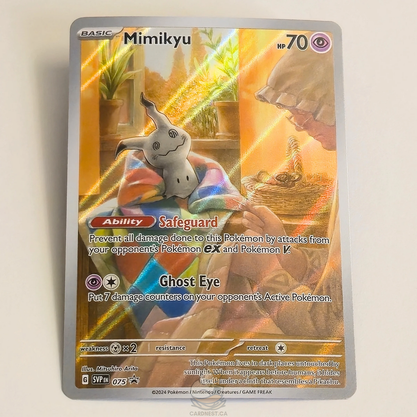 Mimikyu SVP075 Full Art Black Star Promo – Scarlet & Violet – Near Mint – English