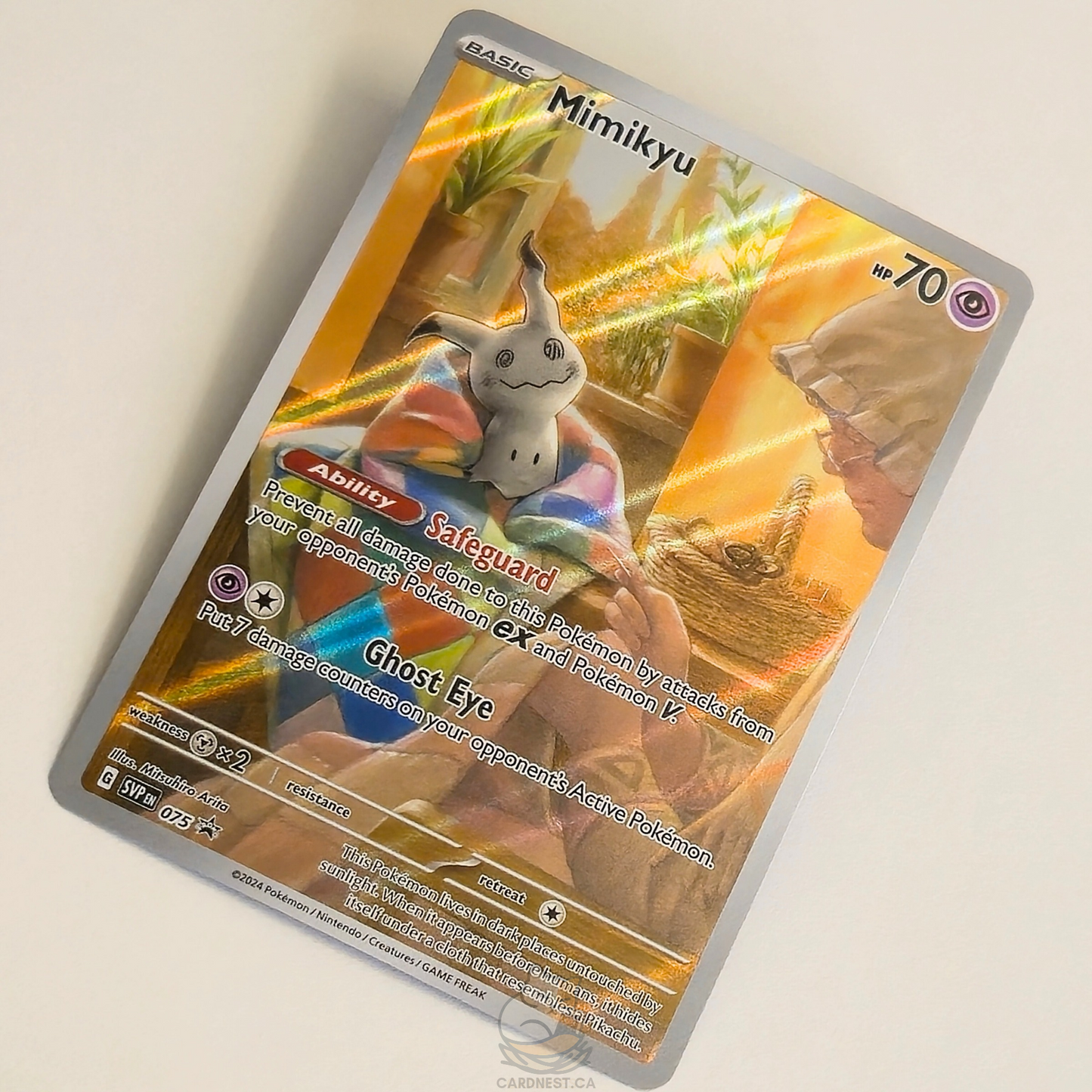 Mimikyu SVP075 Full Art Black Star Promo – Scarlet & Violet – Near Mint – English