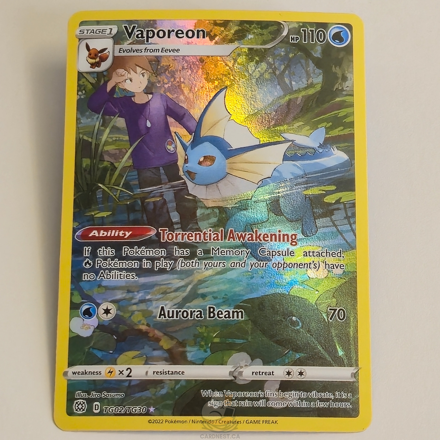 Vaporeon TG02/TG30 Trainer Gallery Ultra Rare – Brilliant Stars – Near Mint – English