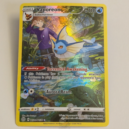 Vaporeon TG02/TG30 Trainer Gallery Ultra Rare – Brilliant Stars – Near Mint – English