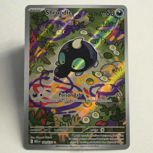 Shroodle 149/132 Full Art Illustration Rare – Mega Evolution – Near Mint – English
