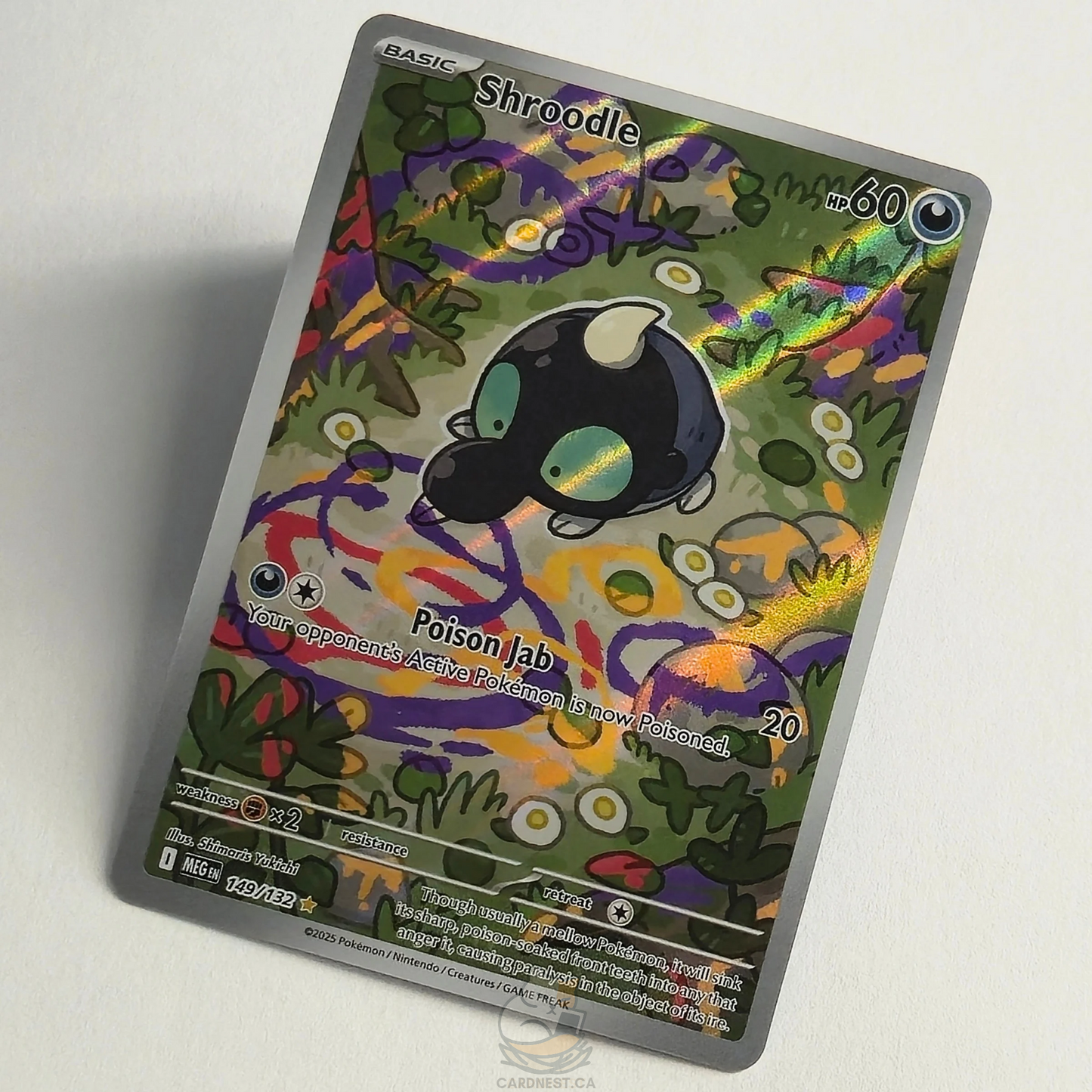 Shroodle 149/132 Full Art Illustration Rare – Mega Evolution – Near Mint – English