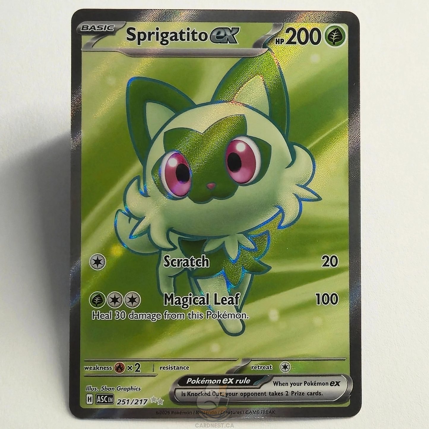 Sprigatito Ex 251/217 Full Art Ultra Rare – Ascended Heroes – Near Mint – English