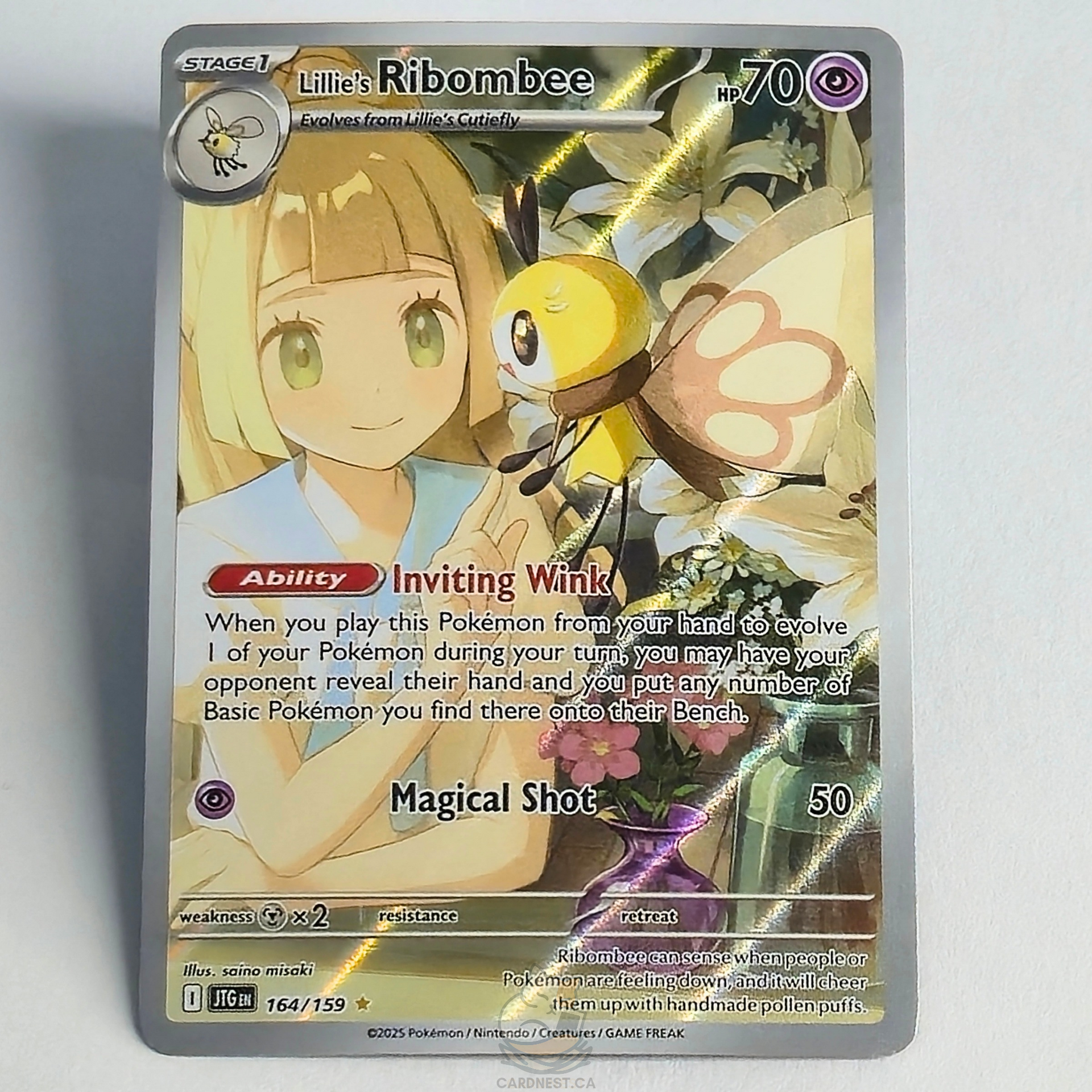 Lillie's Ribombee 164/159 Full Art Illustration Rare – Journey