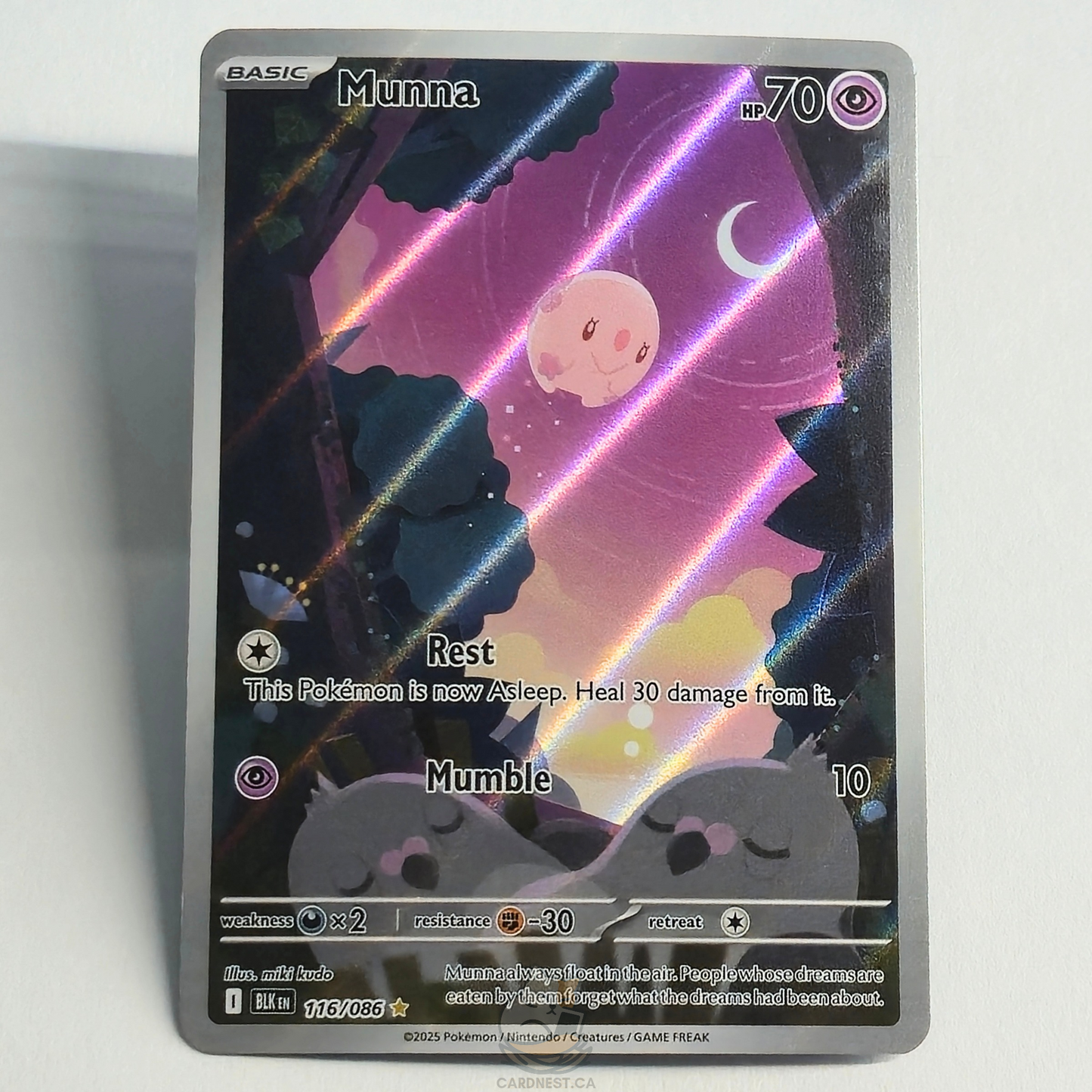 Munna 116/086 Full Art Illustration Rare – Black Bolt – Near Mint – English