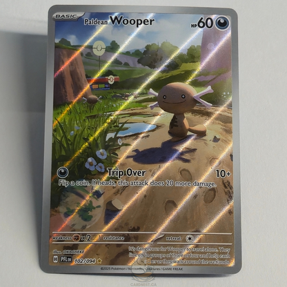 Paldean Wooper 102/094 Full Art Illustration Rare – Phantasmal Flames – Near Mint – English