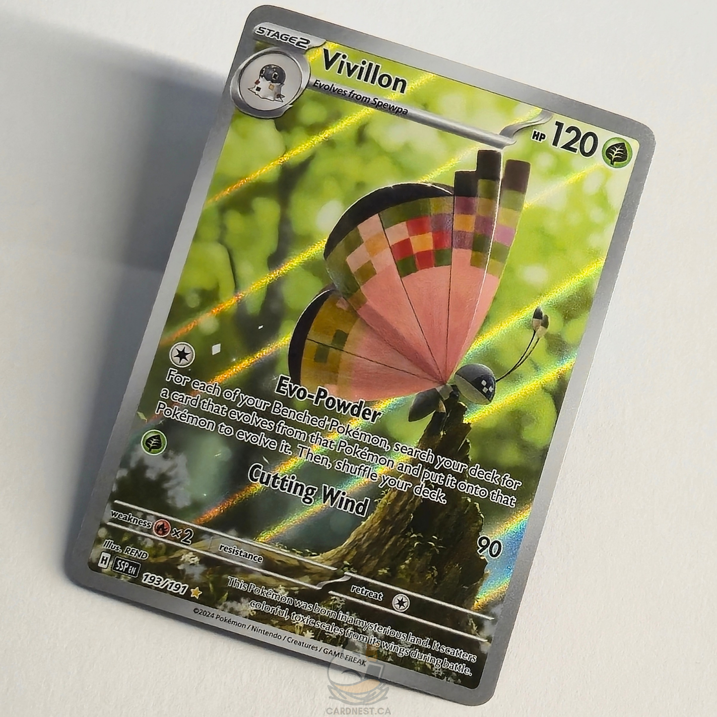 Vivillon 193/191 Full Art Illustration Rare – Surging Sparks – Near Mint – English