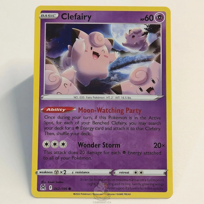 Clefairy 062/196 Reverse Holo – Lost Origin – Near Mint – English