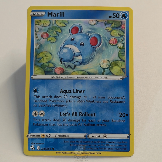 Marill 058/264 Reverse Holo – Fusion Strike – Near Mint – English