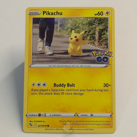 Pikachu 027/078 – Pokémon Go – Near Mint – English