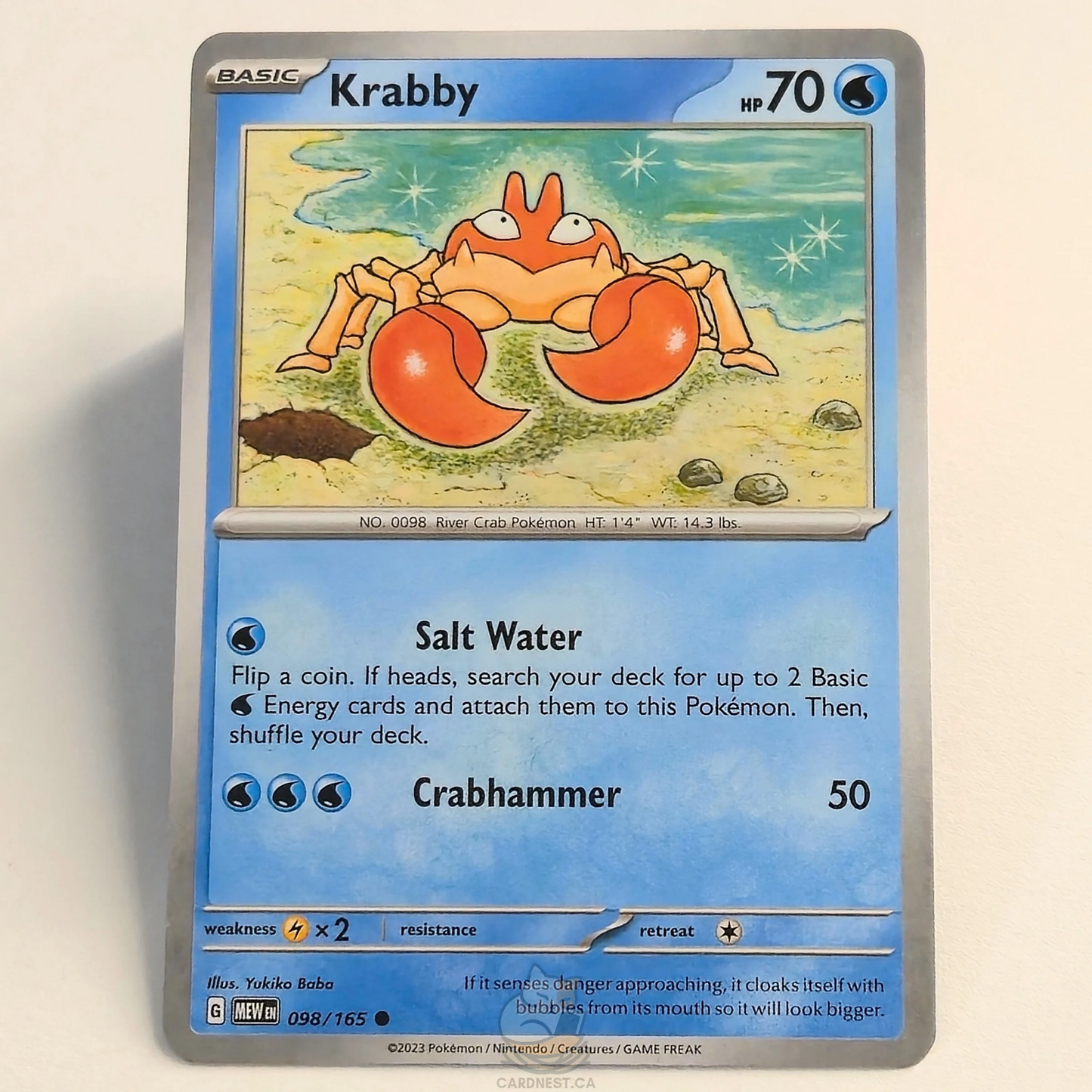 Krabby 098/165 – Scarlet & Violet 151 – Near Mint – English