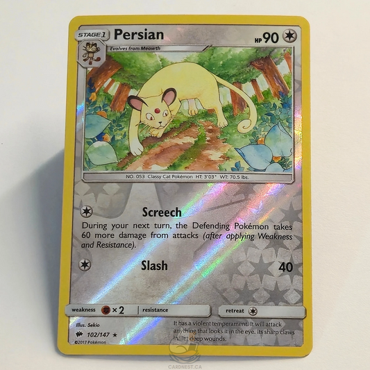 Persian 102/147 Reverse Holo – Burning Shadows – Near Mint – English