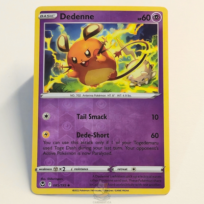 Dedenne 085/195 Reverse Holo – Silver Tempest – Near Mint – English