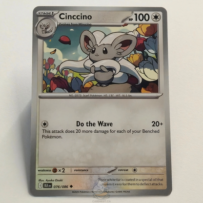 Cinccino 076/086 – Black Bolt – Near Mint – English