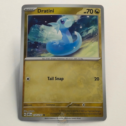 Dratini 157/197 Reverse Holo – Obsidian Flames – Near Mint – English