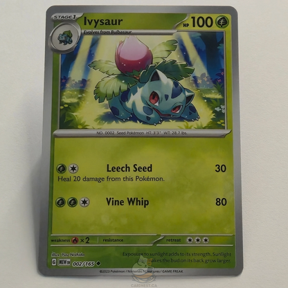 Ivysaur 002/165 Reverse Holo – Scarlet & Violet 151 – Near Mint – English