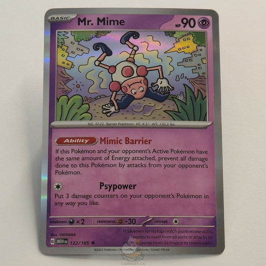 Mr. Mime 122/165 Holo – Scarlet & Violet 151 – Near Mint – English