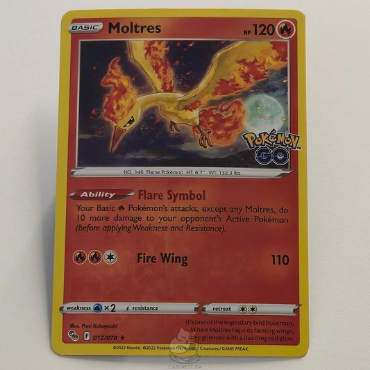 Moltres 012/078 Reverse Holo – Pokémon Go – Near Mint – English