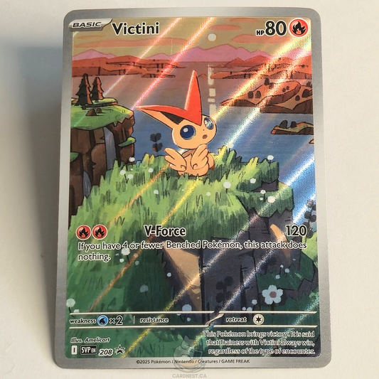 Victini SVP208 Full Art Black Star Promo – Scarlet & Violet – Near Mint – English