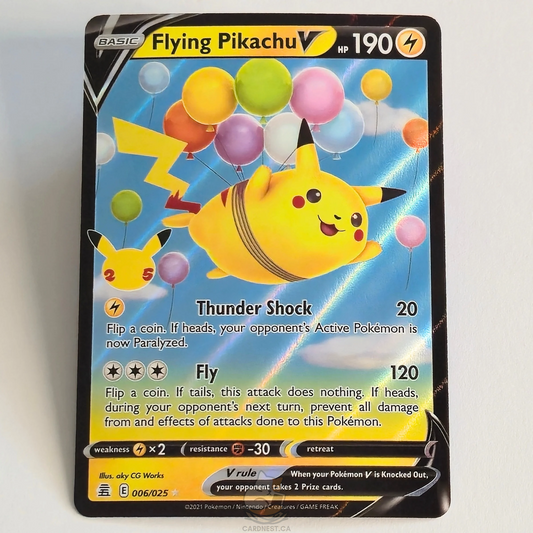 Flying Pikachu V 006/025 25th Anniversary Edition Full Art Ultra Rare – Celebrations – Near Mint – English