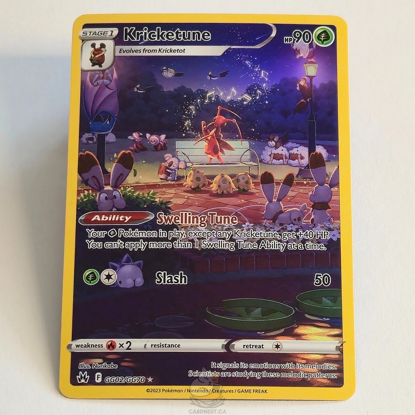 Kricketune GG02/GG70 Holo – Crown Zenith Galarian Gallery – Near Mint – English