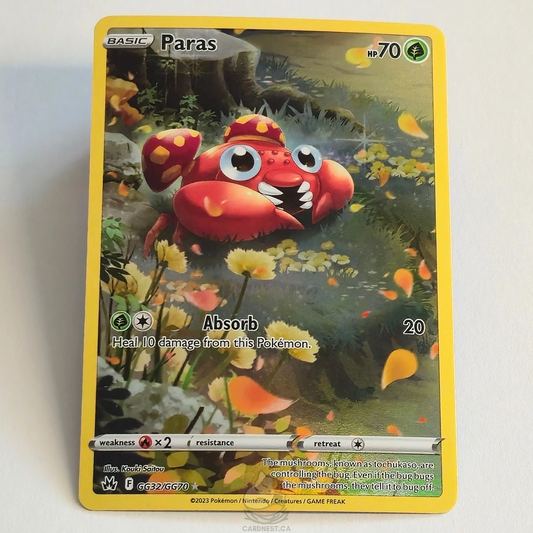 Paras GG32/GG70 Holo – Crown Zenith Galarian Gallery – Near Mint – English