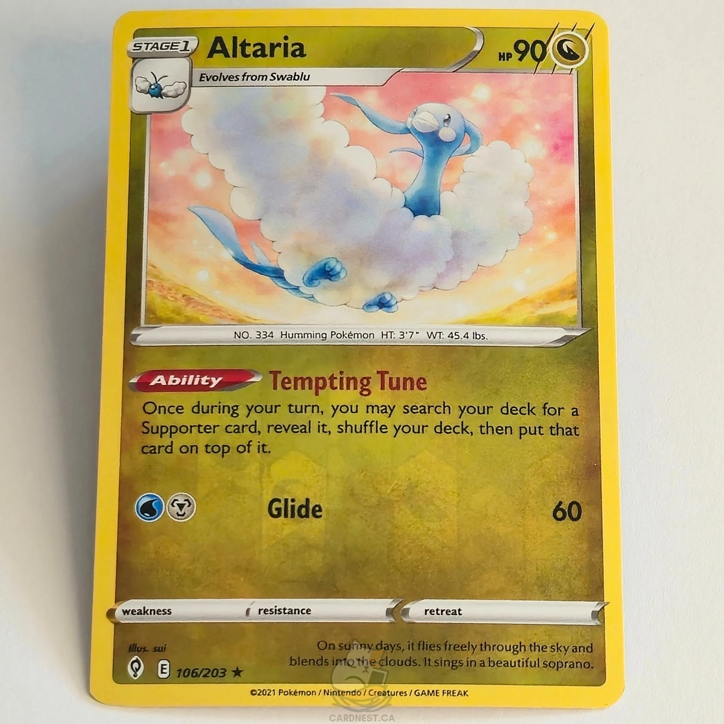 Altaria 106/203 Reverse Holo – Evolving Skies – Near Mint – English