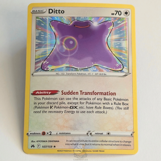 Ditto 107/159 Holo – Crown Zenith – Near Mint – English