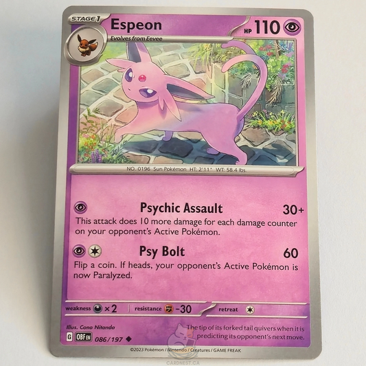 Espeon 086/197 – Obsidian Flames – Near Mint – English