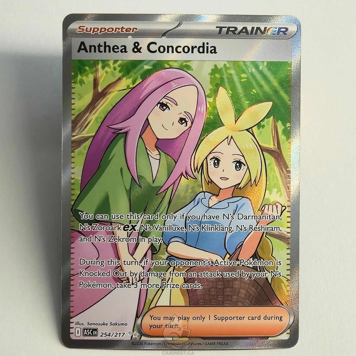Anthea & Concordia 254/217 Full Art Trainer Ultra Rare – Ascended Heroes – Near Mint – English