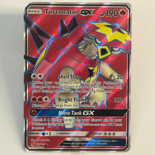 Turtonator GX 131/145 Full Art Ultra Rare – Guardians Rising – Near Mint – English