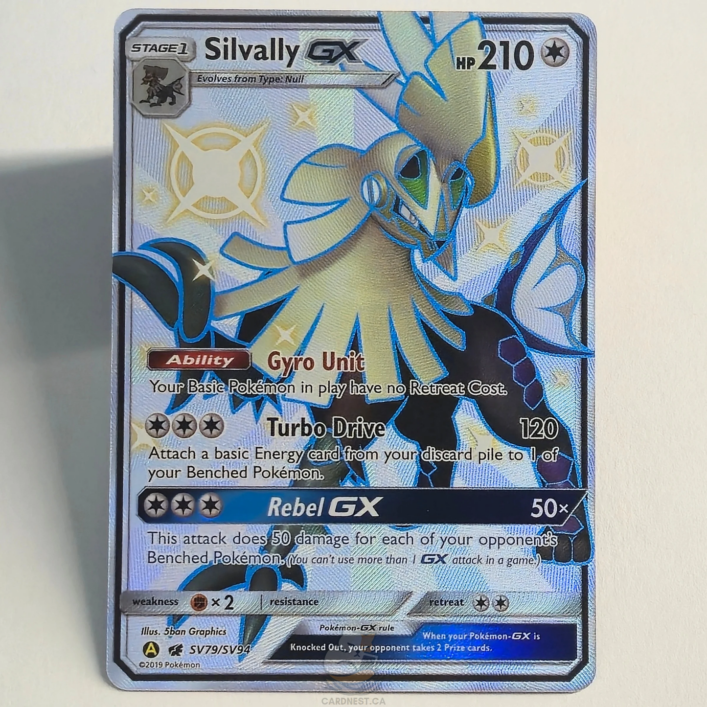 Silvally GX SV79/SV94 Full Art Shiny Holo Rare – Hidden Fates: Shiny Vault – Near Mint – English