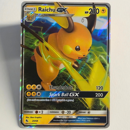 Raichu GX 20/68 Full Art Ultra Rare – Hidden Fates – Near Mint – English