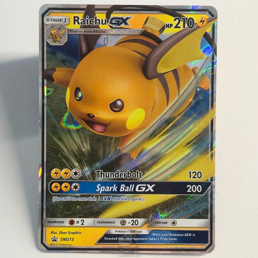 Raichu GX SM213 Full Art Black Star Promo – Sun & Moon – Near Mint – English