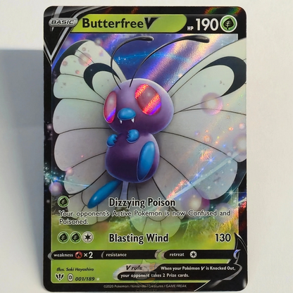 Butterfree V 001/189 Full Art Ultra Rare – Darkness Ablaze – Near Mint – English