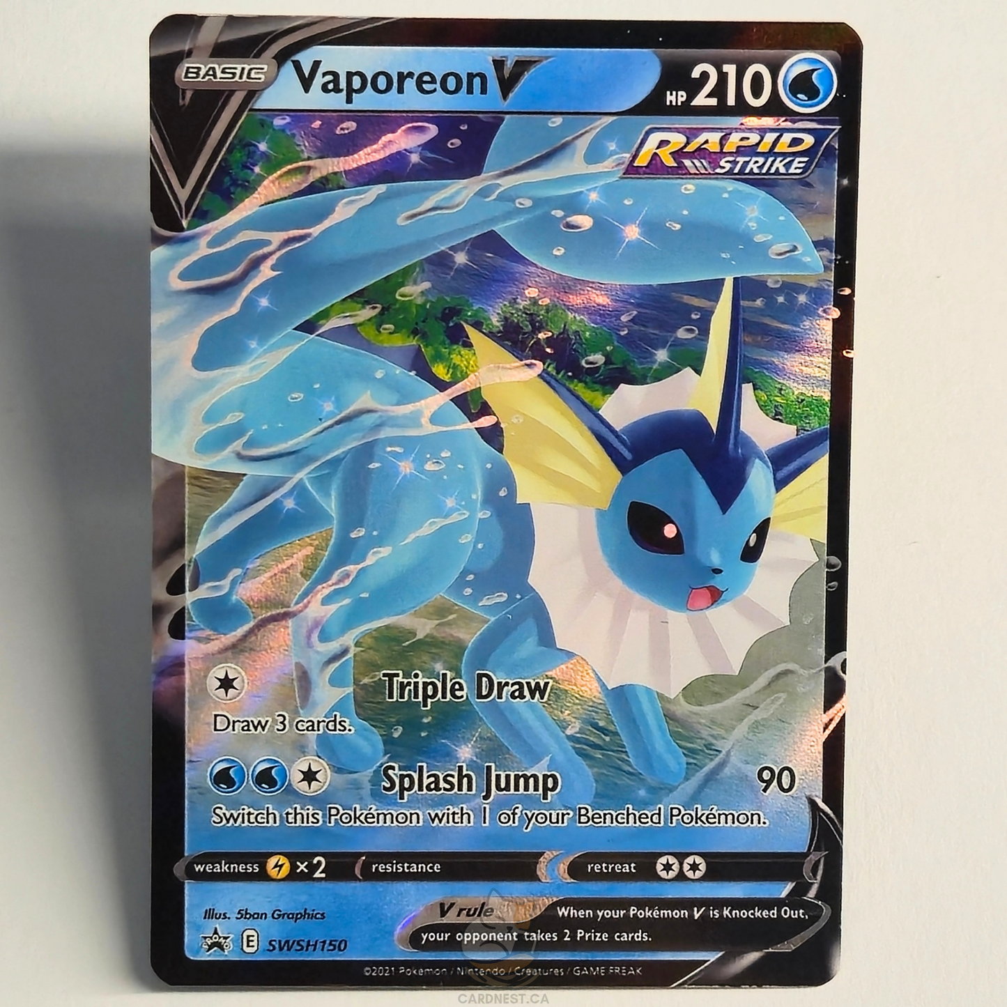 Vaporeon V SWSH150 Full Art Ultra Rare – Sword & Shield – Near Mint – English