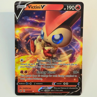 Victini V 025/202 Full Art Ultra Rare – Sword & Shield Base Set – Near Mint – English