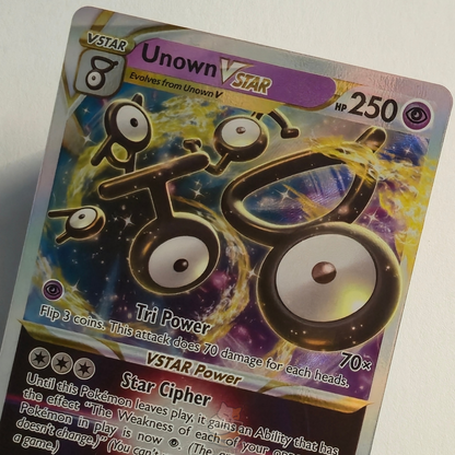 Unown VSTAR 066/195 Full Art Ultra Rare – Silver Tempest – Near Mint – English