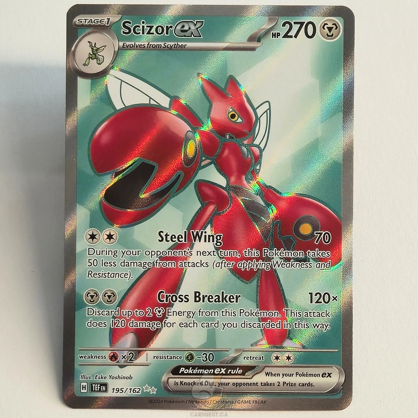 Scizor ex 195/162 Full Art Ultra Rare – Temporal Forces – Near Mint – English
