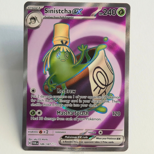 Sinistcha ex 189/167 Full Art Ultra Rare – Twilight Masquerade – Near Mint – English