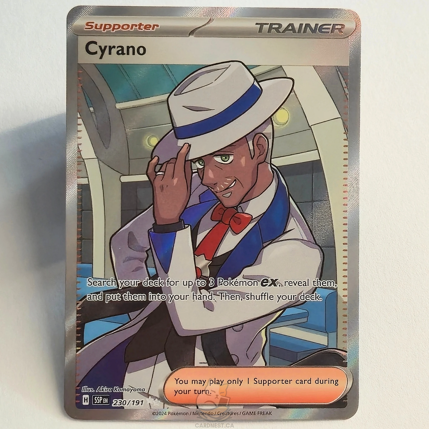 Cyrano 230/191 Full Art Trainer Ultra Rare – Surging Sparks – Near Mint – English