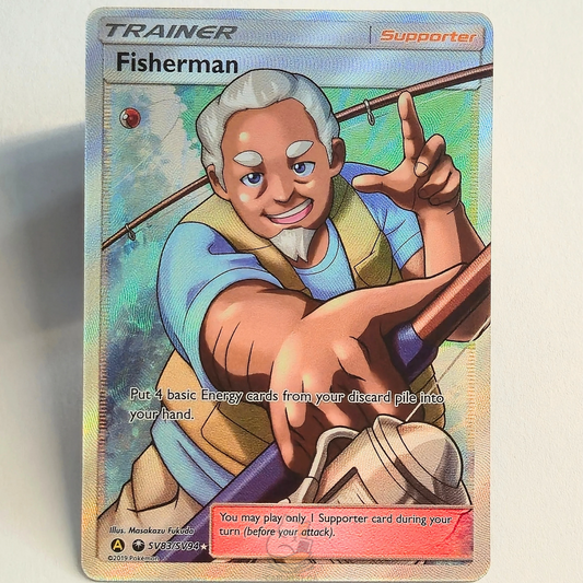 Fisherman SV83/SV94 Full Art Trainer Shiny Holo Rare – Hidden Fates: Shiny Vault – Near Mint – English