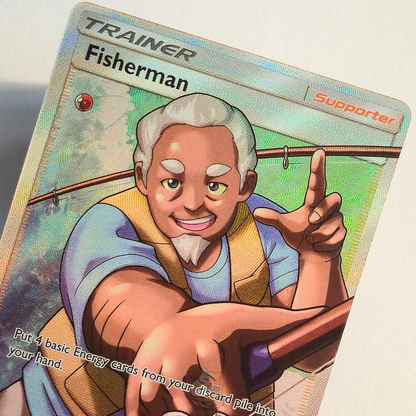 Fisherman SV83/SV94 Full Art Trainer Shiny Holo Rare – Hidden Fates: Shiny Vault – Near Mint – English