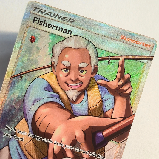 Fisherman SV83/SV94 Full Art Trainer Shiny Holo Rare – Hidden Fates: Shiny Vault – Near Mint – English