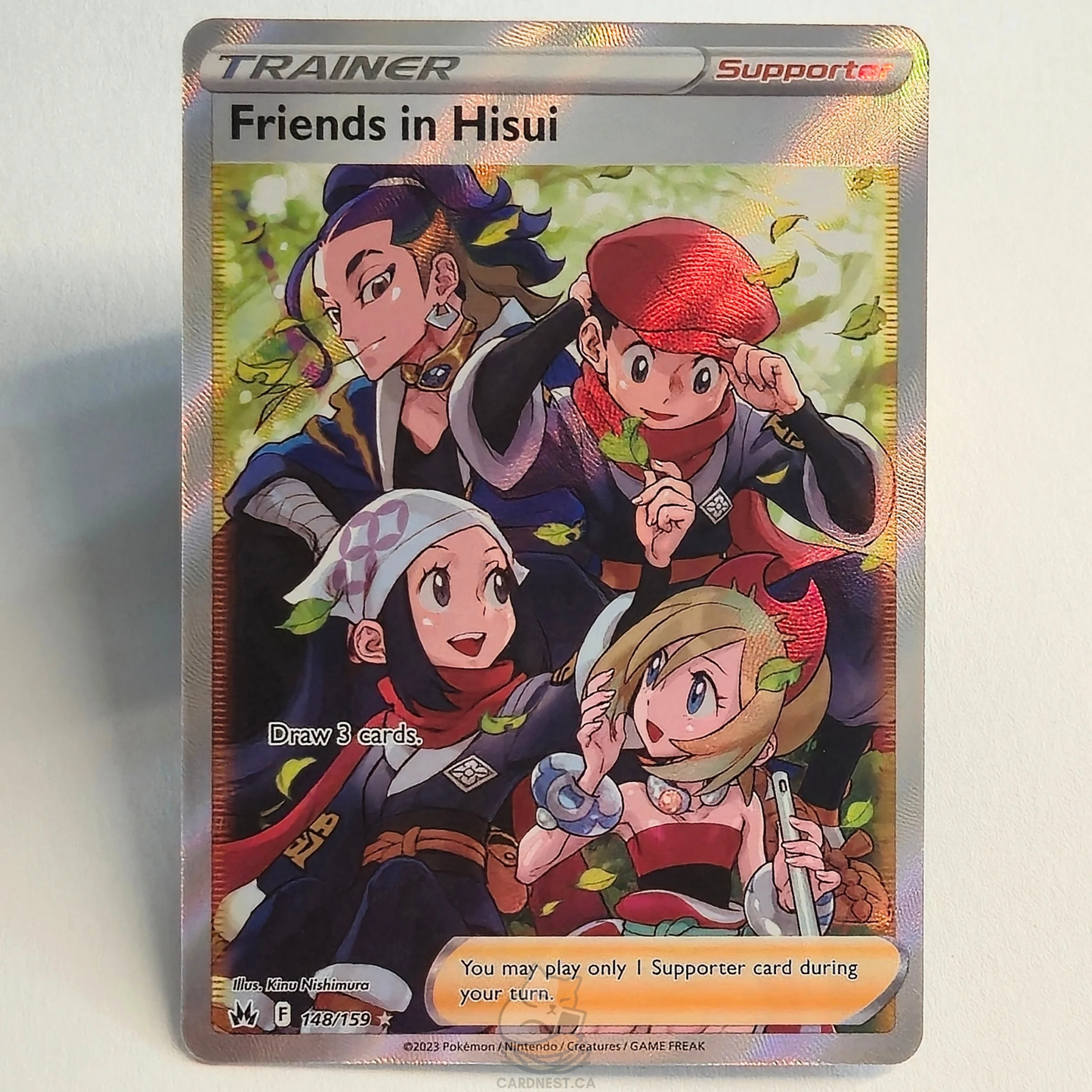 Friends In Hisui 148/159 Full Art Trainer Ultra Rare – Crown Zenith – Near Mint – English