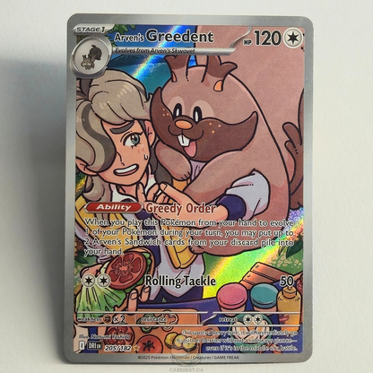 Arven's Greedent 205/182 Full Art Illustration Rare – Destined Rivals – Near Mint – English