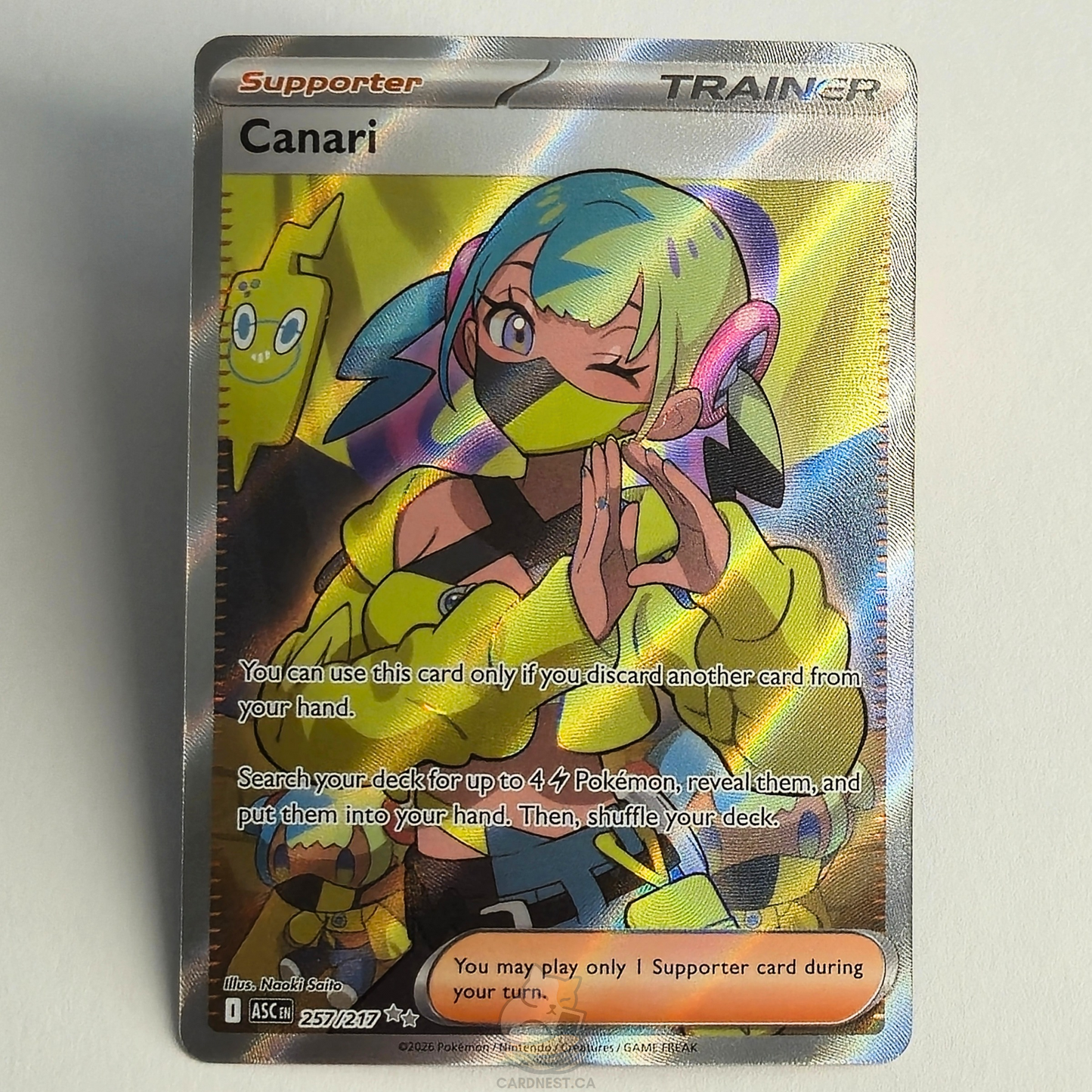 Canari 257/217 Full Art Trainer Ultra Rare – Ascended Heroes – Near Mint – English